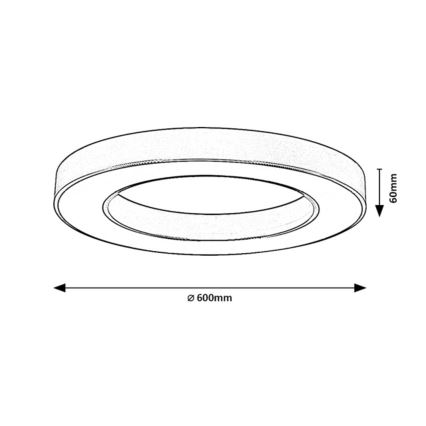 Rabalux - Plafoniera LED dimmerabile LED/45W/230V 3000-6500K Ø 60 cm dorata + telecomando