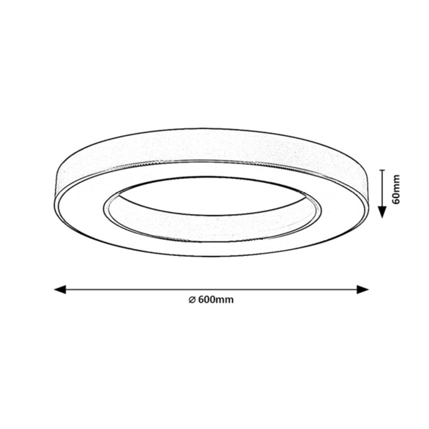 Rabalux - Plafoniera LED dimmerabile LED/45W/230V 3000-6500K Ø 60 cm dorata + telecomando