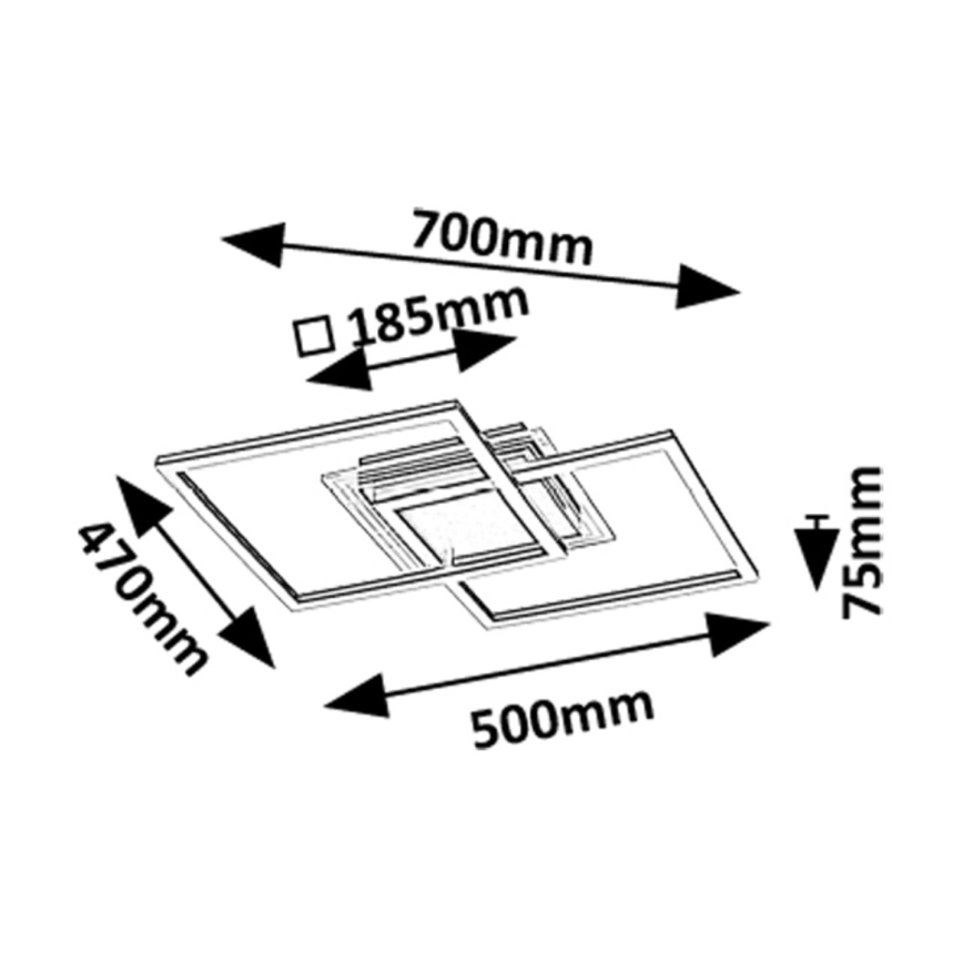 Rabalux - Plafoniera LED/28W/230V 3000K Ø 70 cm