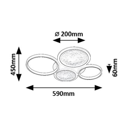 Rabalux - Plafoniera LED dimmerabile LED/40W/230V 3000-6500K + telecomando