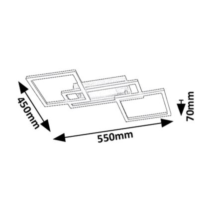 Rabalux - Plafoniera LED dimmerabile LED/40W/230V 3000-6500K + telecomando