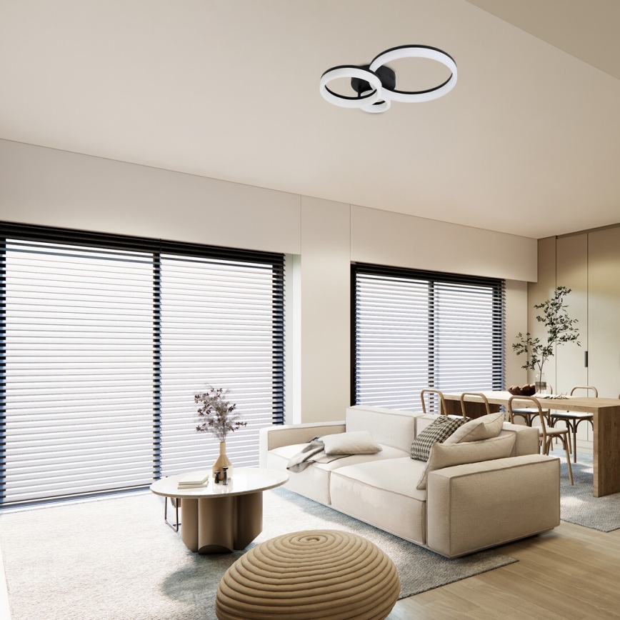Rabalux - Plafoniera LED LED/24W/230V 3000/4000/6500K nero