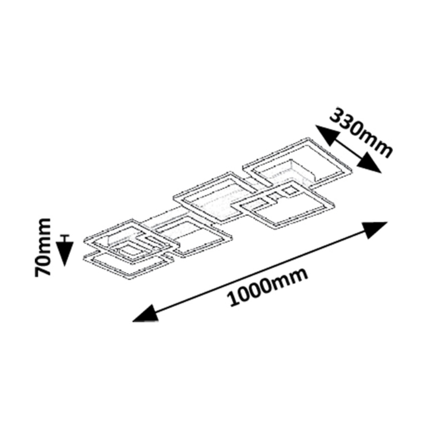 Rabalux - Plafoniera LED dimmerabile LED/40W/230V 3000-6500K 33x100 cm + telecomando