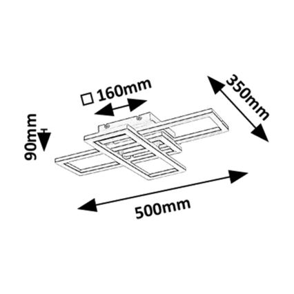 Rabalux - Plafoniera LED dimmerabile LED/40W/230V 3000-6500K + telecomando 35x50 cm