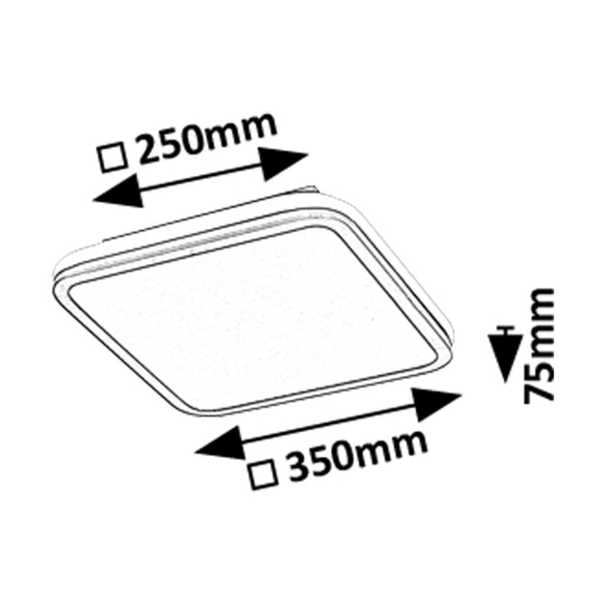 Rabalux - LED RGB Plafoniera dimmerabile LED/43W/230V 3000-6500K + telecomando 35x35 cm