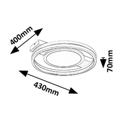 Rabalux - Plafoniera LED RGB dimmerabile LED/40W/230V 3000-6500K con telecomando, diam. 43 cm