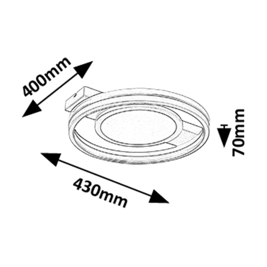 Rabalux - Plafoniera LED RGB dimmerabile LED/40W/230V 3000-6500K con telecomando, diam. 43 cm