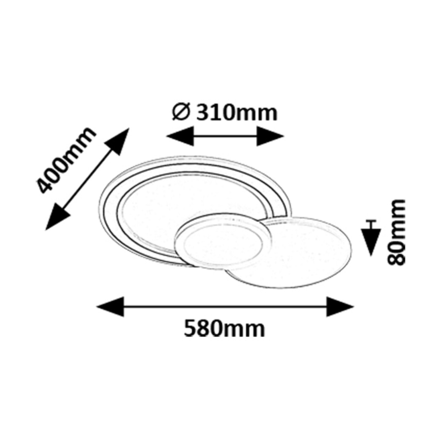 Rabalux - Plafoniera LED RGB dimmerabile LED/40W/230V 3000-6500K + telecomando