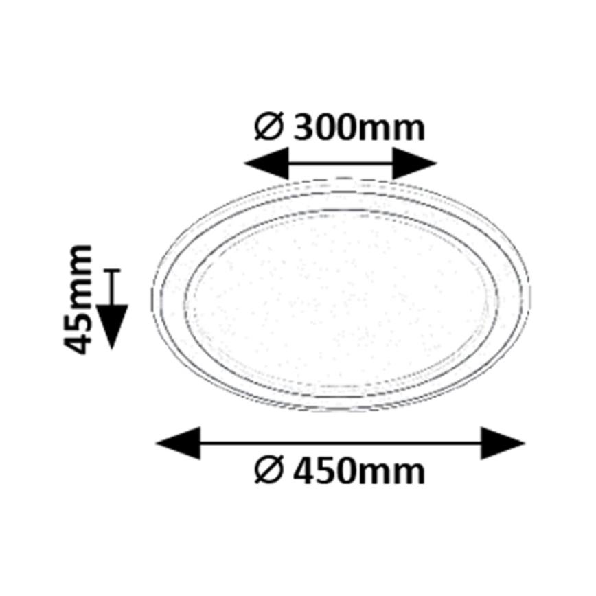 Rabalux - Plafoniera LED RGB dimmerabile LED/22W/230V 3000-6500K Ø 45 cm + telecomando