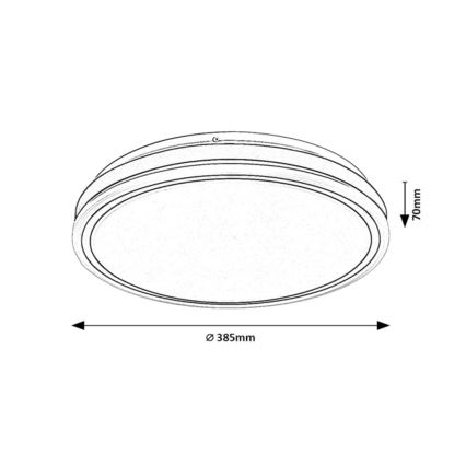Rabalux - Plafoniera dimmerabile LED/20W/230V 3000-6500K Ø 38,5 cm nera + telecomando