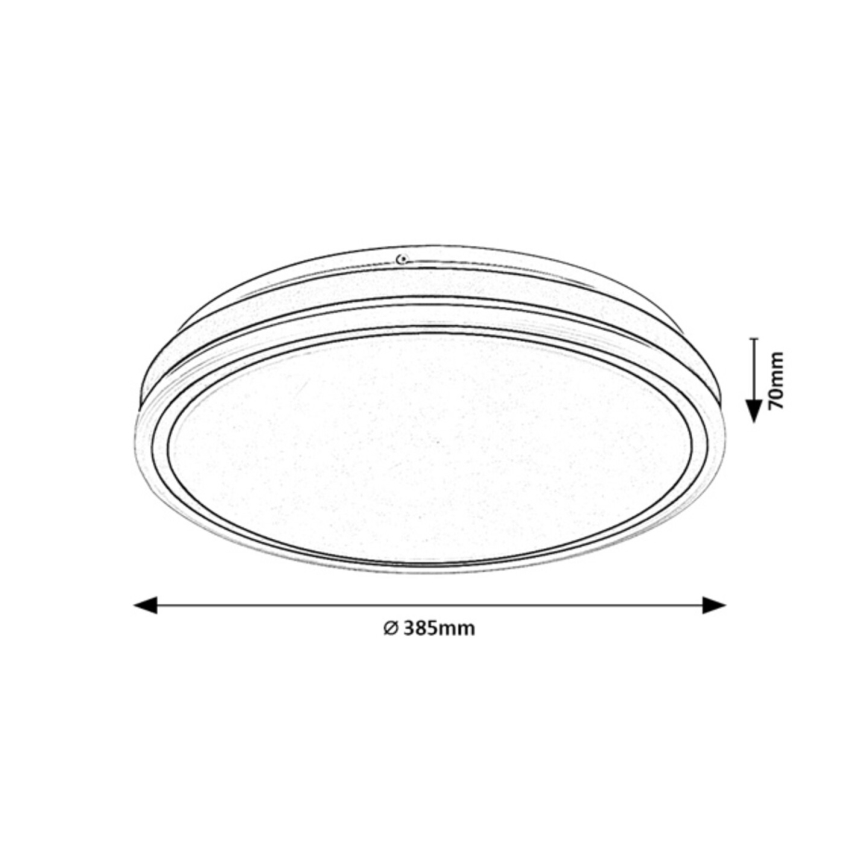 Rabalux - Plafoniera LED dimmerabile 23W/230V 3000-6500K Ø 38,5 cm bianco + telecomando