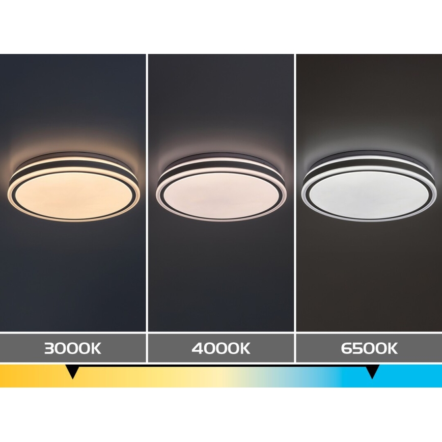 Rabalux - Plafoniera a LED dimmerabile LED/23W/230V 3000-6500K Ø 38,5 cm bianca + telecomando