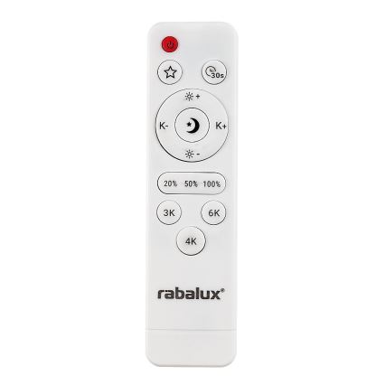 Rabalux - Plafoniera a LED dimmerabile LED/23W/230V 3000-6500K Ø 38,5 cm bianca + telecomando