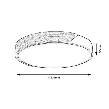 Rabalux - Plafoniera LED, 24 W, 230 V, 4000 K, Ø 41 cm