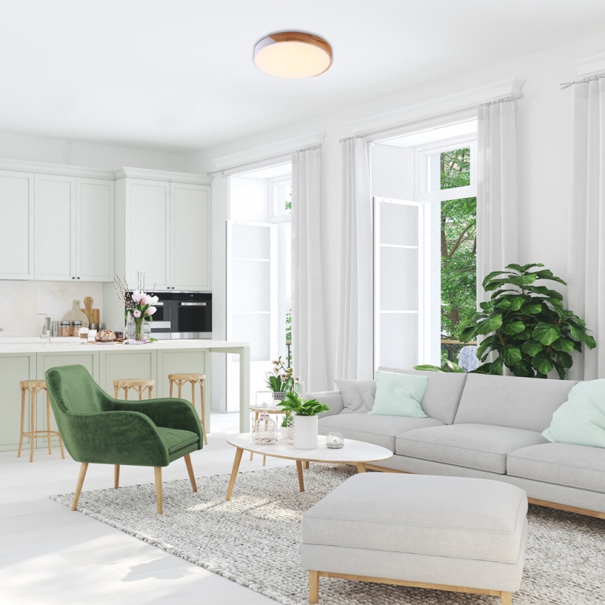 Rabalux - Plafoniera LED/24W/230V 3000K bianco/rovere Ø 61 cm