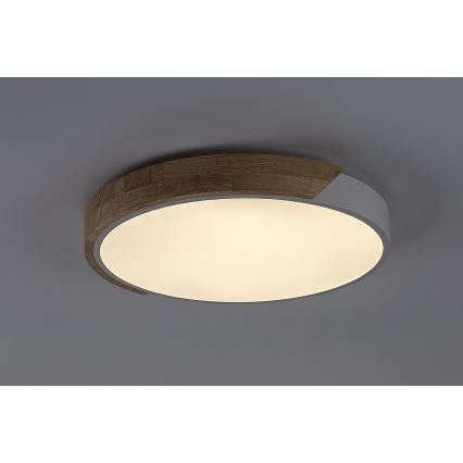 Rabalux - Plafoniera LED/24W/230V 3000K bianco/rovere Ø 61 cm