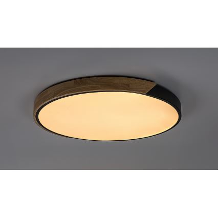 Rabalux - Plafoniera LED/42W/230V 3000/4000/6500K nero/rovere Ø 41 cm