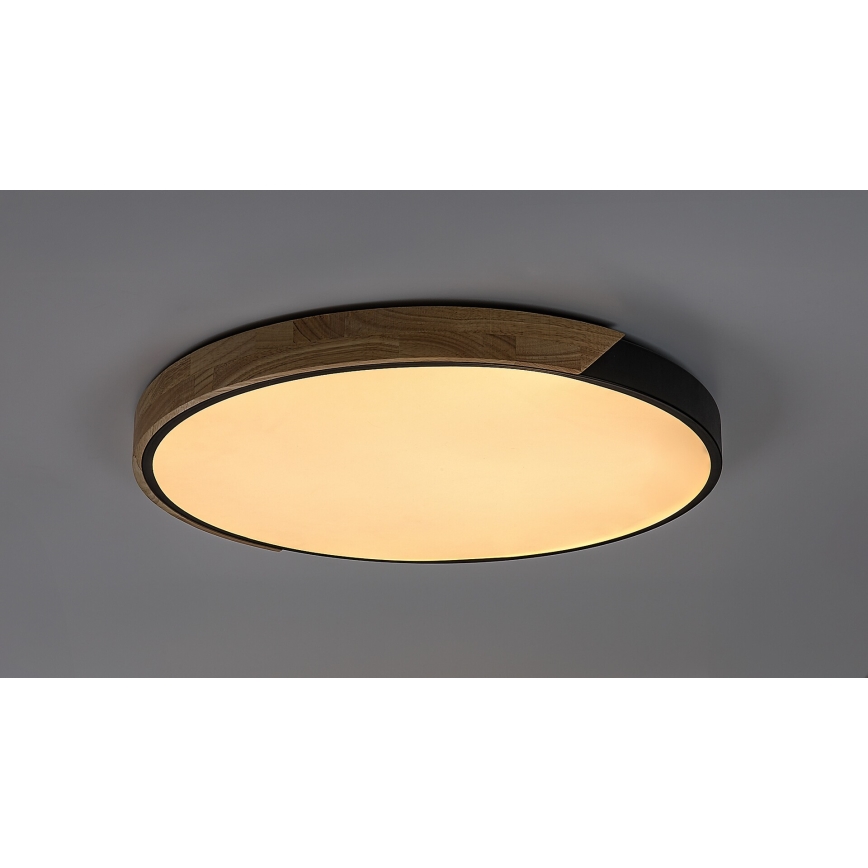 Rabalux - Plafoniera LED/42W/230V 3000/4000/6500K nero/rovere Ø 41 cm