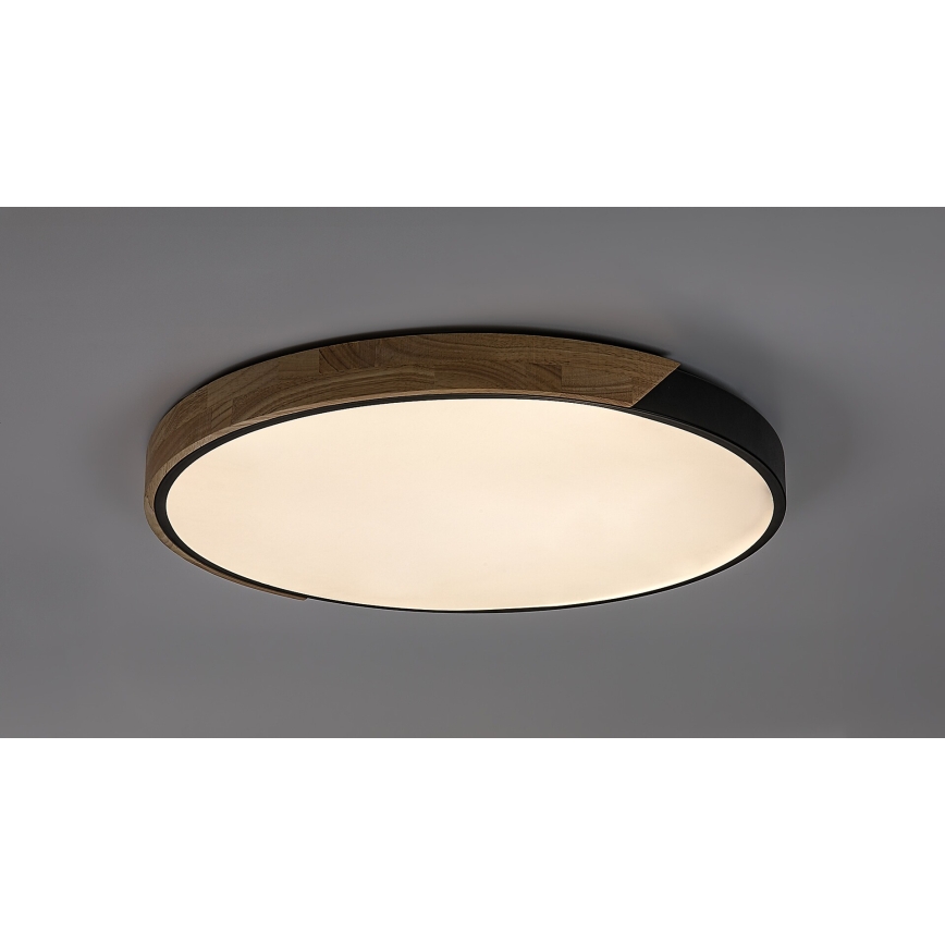 Rabalux - Plafoniera LED/42W/230V 3000/4000/6500K nero/rovere Ø 41 cm