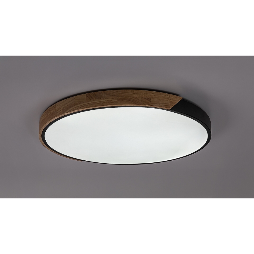 Rabalux - Plafoniera LED/42W/230V 3000/4000/6500K nero/rovere Ø 41 cm