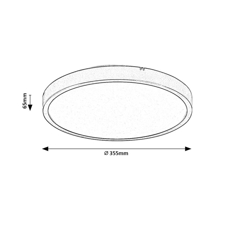 Rabalux - Plafoniera LED dimmerabile da bagno LED/24W/230V 3000-6000K IP44 diametro 35,5 cm bianco + telecomando