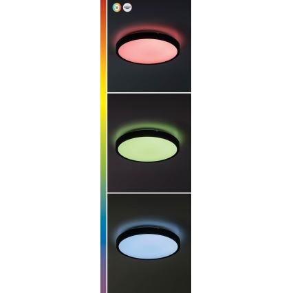Rabalux - LED RGB Plafoniera dimmerabile da bagno LED/36W/230V 3000-6000K Wi-Fi Tuya IP44 diametro 42 cm nero