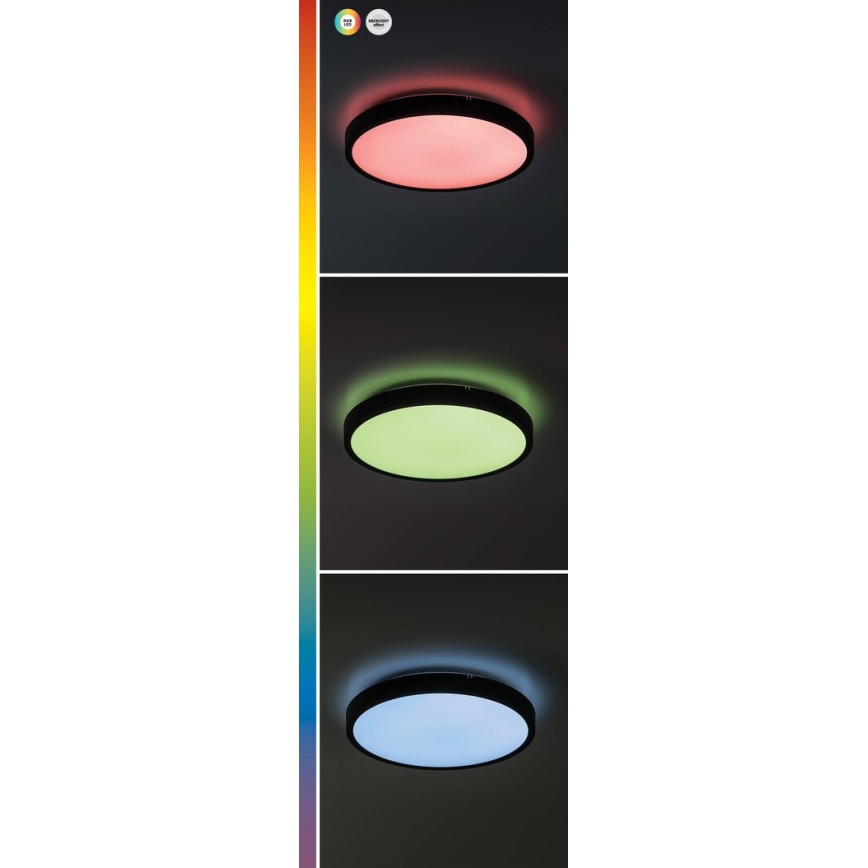 Rabalux - LED RGB Plafoniera dimmerabile da bagno LED/36W/230V 3000-6000K Wi-Fi Tuya IP44 diametro 42 cm nero