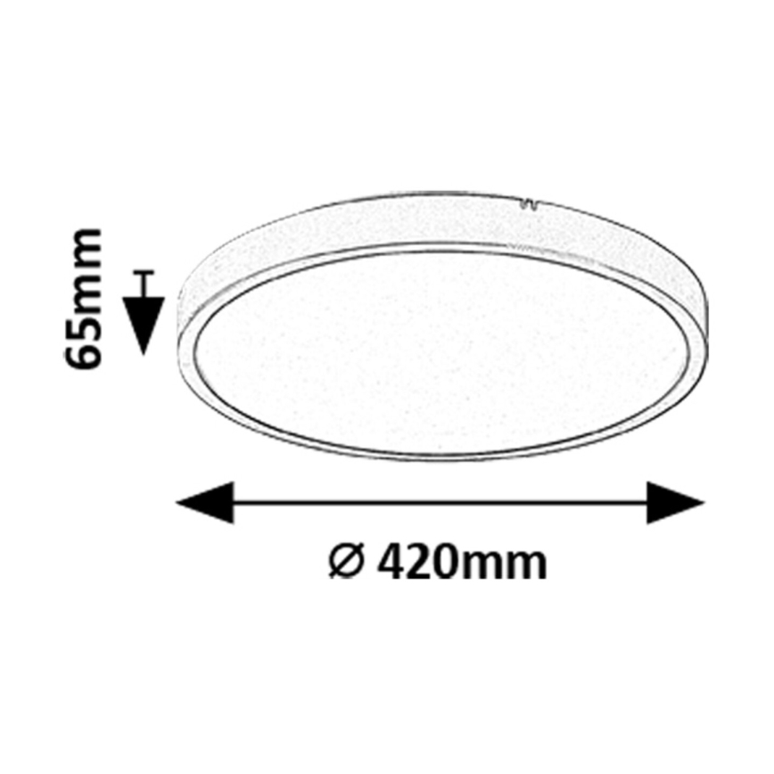 Rabalux - LED RGB Plafoniera dimmerabile da bagno LED/36W/230V 3000-6000K Wi-Fi Tuya IP44 diametro 42 cm nero