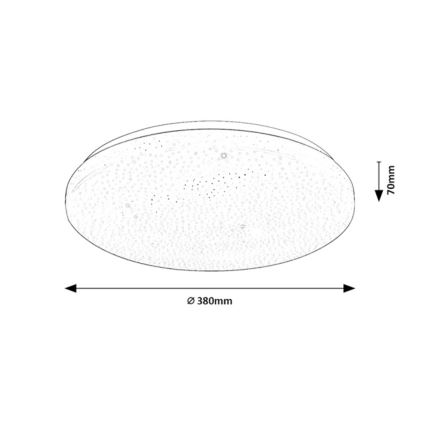 Rabalux - Plafoniera LED dimmerabile LED/34W/230V 3000-6500K Ø 38 cm + telecomando