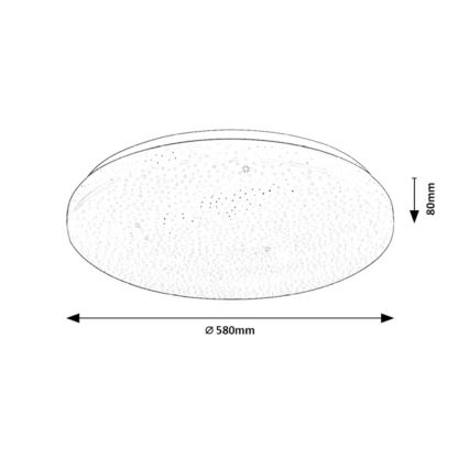 Rabalux - Plafoniera dimmerabile a LED/60W/230V 3000-6500K Ø 58 cm + telecomando