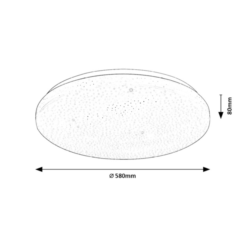 Rabalux - Plafoniera dimmerabile a LED/60W/230V 3000-6500K Ø 58 cm + telecomando