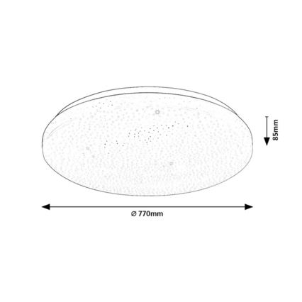 Rabalux - Plafoniera dimmerabile a LED/80W/230V 3000-6500K Ø 77 cm + telecomando