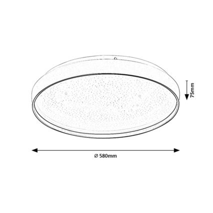 Rabalux - Plafoniera dimmerabile a LED 60W 230V 3000–6500K Ø 58 cm + telecomando