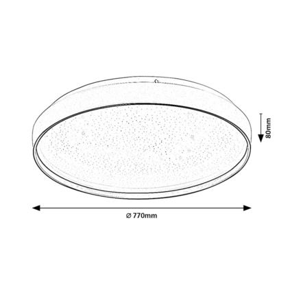 Rabalux - Plafoniera dimmerabile a LED/80W/230V 3000-6500K diam. 77 cm + telecomando