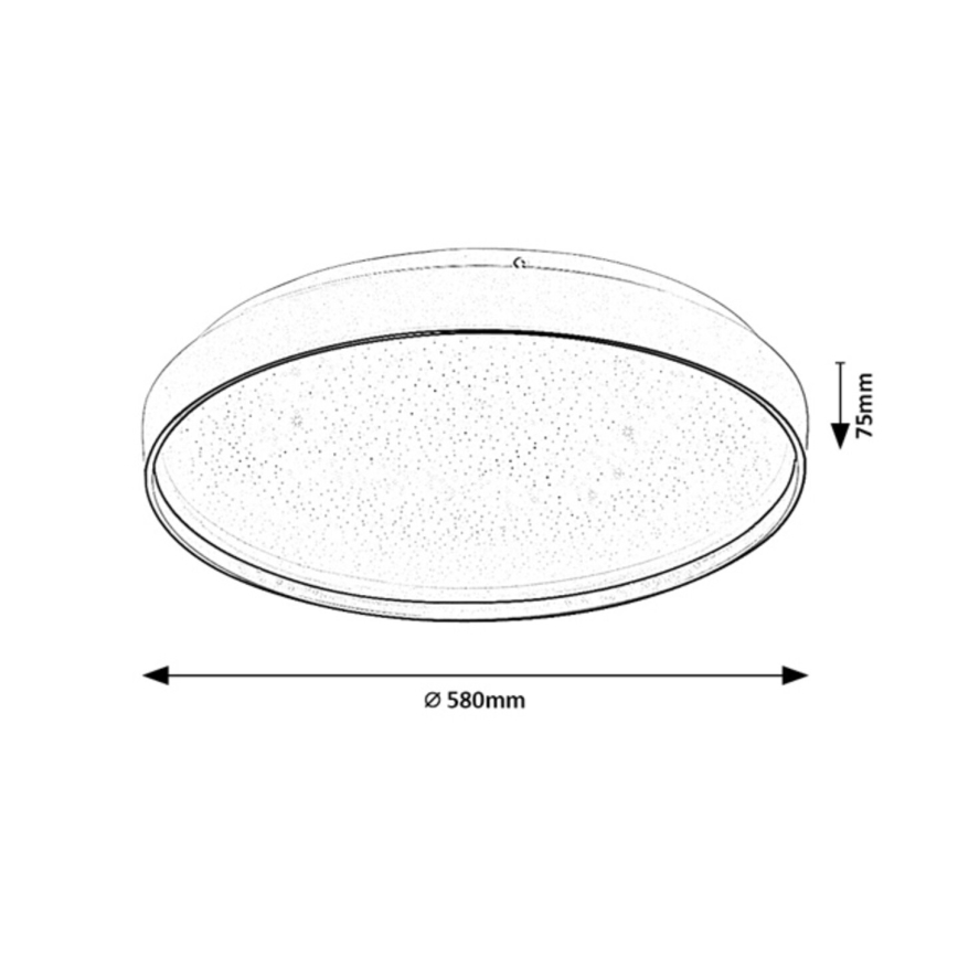 Rabalux - Plafoniera LED dimmerabile LED/60W/230V 3000-6500K Ø 58 cm + telecomando