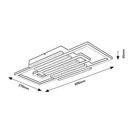 Rabalux - Plafoniera LED 28W/230V con temperatura di colore selezionabile 3000/4500/6000K