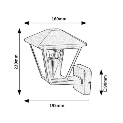 Rabalux - Applique da esterno 1xE27/40W/230V IP44