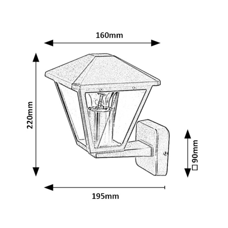 Rabalux - Applique da esterno 1xE27/40W/230V IP44