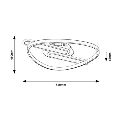 Rabalux - Plafoniera LED dimmerabile LED/60W/230V 3000-6000K 53x45 cm + telecomando