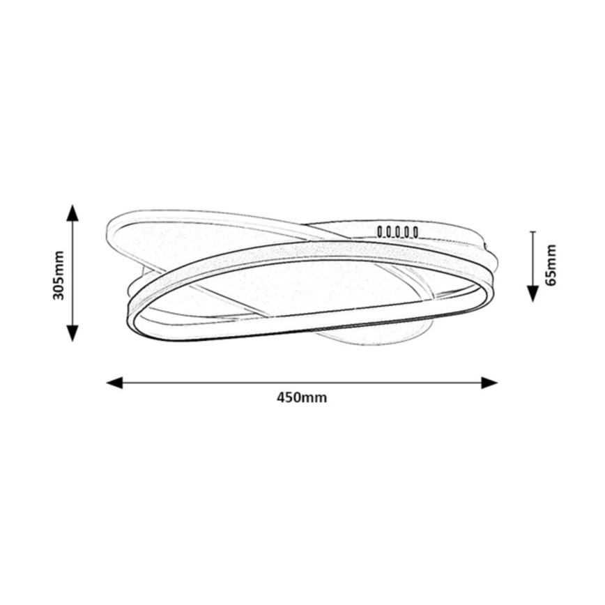 Rabalux - Plafoniera LED dimmerabile LED/57W/230V 3000-6000K 45x30,5 cm + telecomando