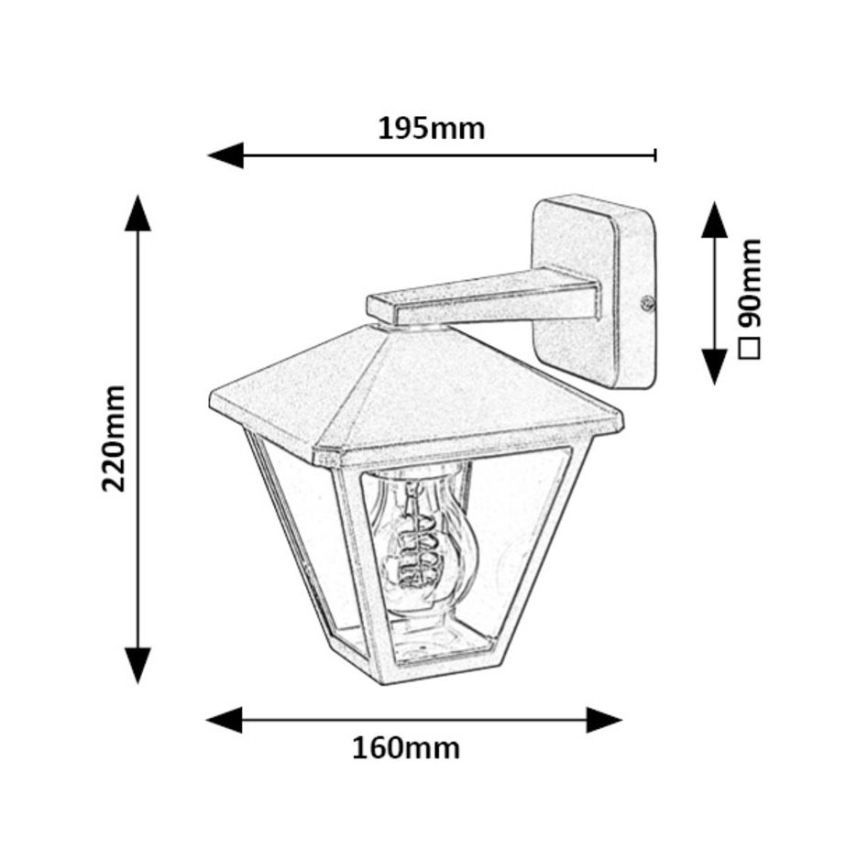Rabalux - Applique da esterno 1xE27/40W/230V IP44
