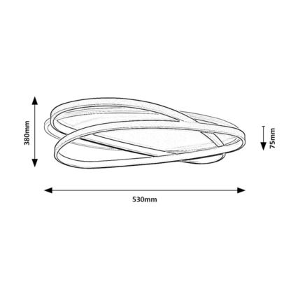 Rabalux - Plafoniera dimmerabile LED/57W/230V 3000-6000K 53x38 cm + telecomando
