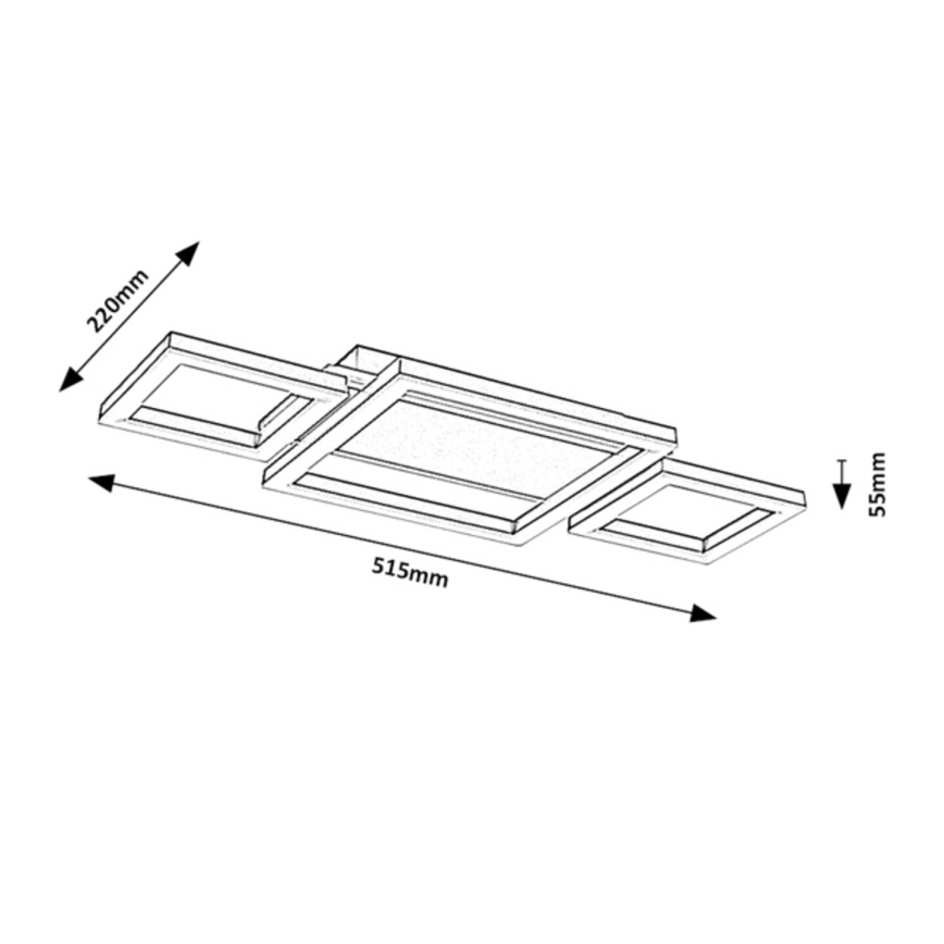 Rabalux - Plafoniera LED LED/24W/230V 51,5x22 cm