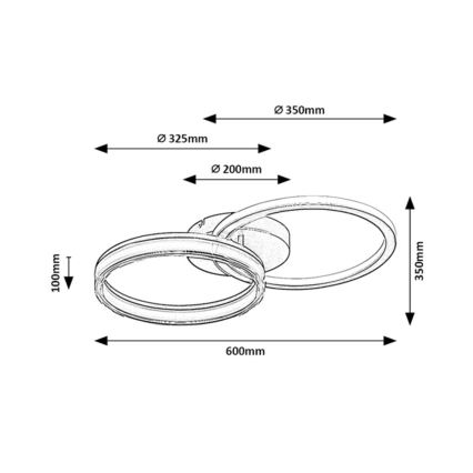 Rabalux - Plafoniera LED dimmerabile LED/38W/230V 3000-6500K 60x35 cm + telecomando