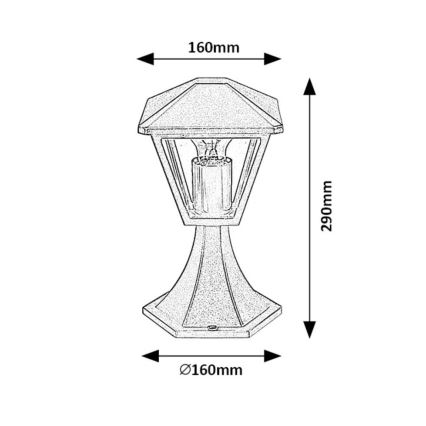 Rabalux - Lampada da esterno 1xE27/40W/230V IP44