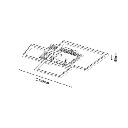 Rabalux - Plafoniera LED LED/40W/230V 3000K 50x50 cm dorata