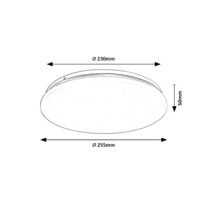 Rabalux - Plafoniera LED da bagno 12W/230V IP44 4000K Ø 25,5 cm