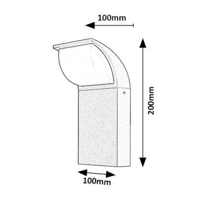 Rabalux - Lampada da parete LED da esterno LED/9W/230V IP65