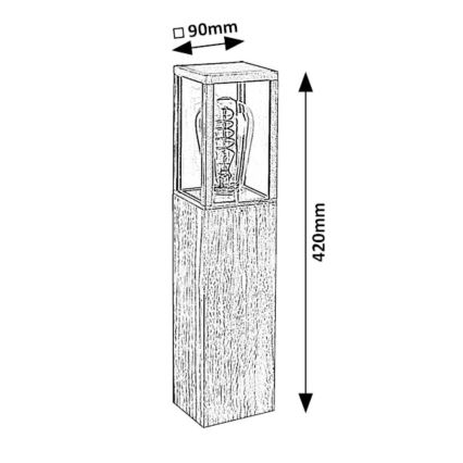 Rabalux - Lampada da esterno 1xE27/60W/230V IP44