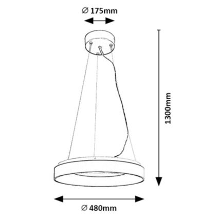 Rabalux - Lampadario a sospensione con filo LED dimmerabile LED/38W/230V 3000-6500K bianco + telecomando